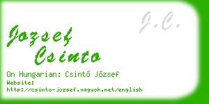jozsef csinto business card